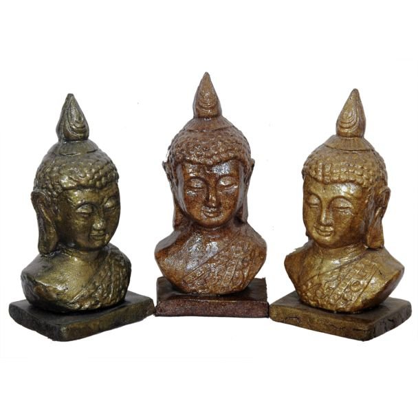 Buddha Bust Statue Set (Set of 3)